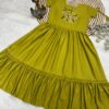 Indu Embroidered Reyon Slub Dress