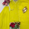Crepe Satin Top, Farshi & Dupatta Set