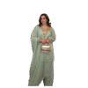 Pista Green & Black Pakistani Style Palazzo Set with Dupatta