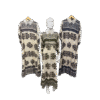 Regal Print Maxi Kaftan with Lace Collar