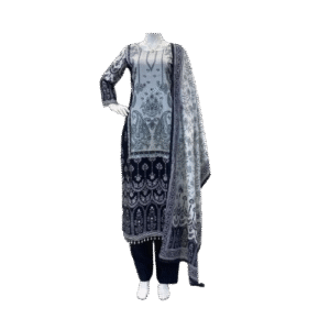 Designer Chinon Printed Top Set with Mirror Work, Pant & Dupatta