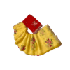 Embroidered Silk Saree – Moss Chiffon with Raw Silk Blouse