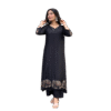 Regal Black Elegance – Embroidered Elephant Kurta Set
